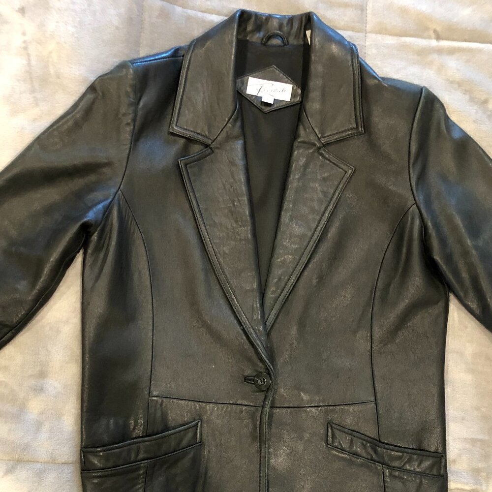 Ricardo Ladies Black Leather Jacket Size Small